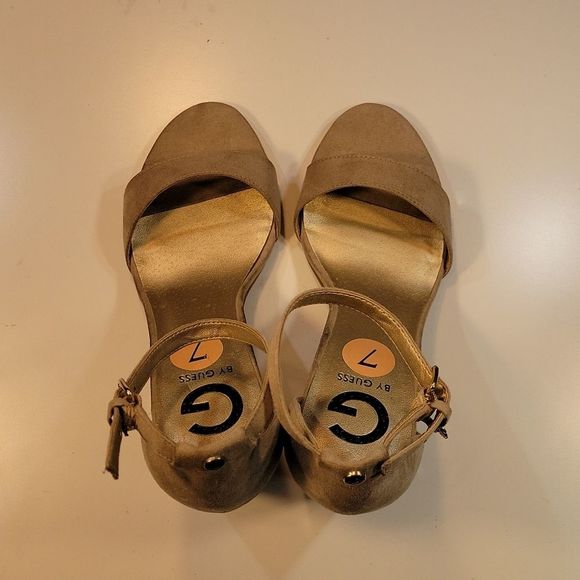 G-BY GUESS-SHANTEL ANKLE STRAP SUEDE WOMEN"S SANDAL - Picture 8 of 14